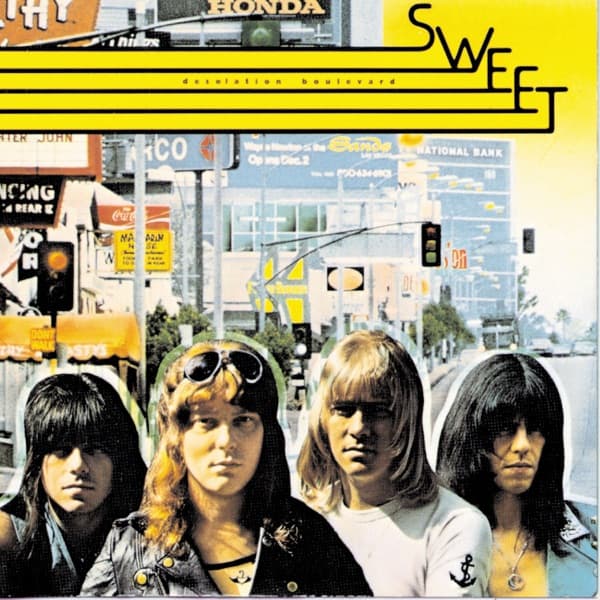 Desolation Boulevard by Sweet, the album Fox On the Run appears on
