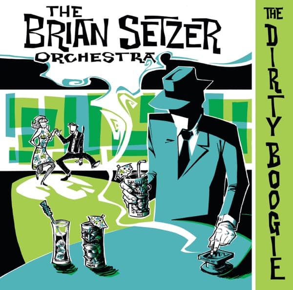 The Dirty Boogie by The Brian Setzer Orchestra, the album Rock This Town appears on