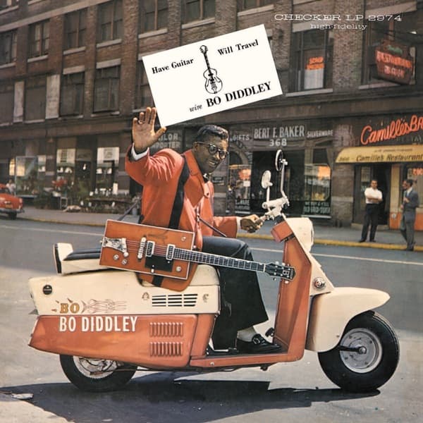 Have Guitar, Will Travel by Bo Diddley, the album Spanish Guitar appears on